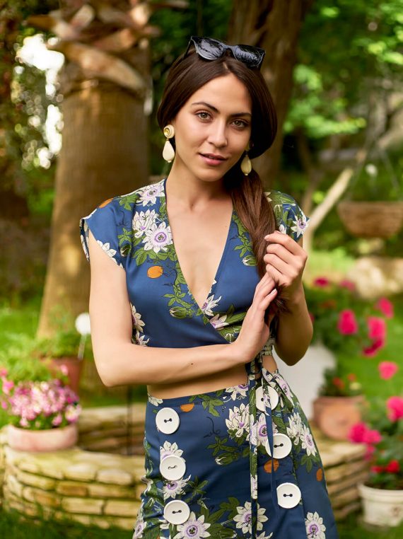 Floral Crop Top - Görsel 3